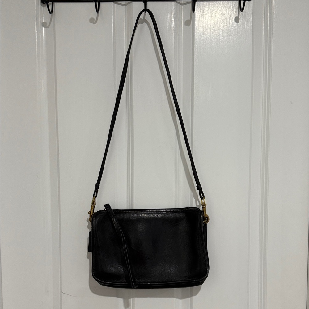 Vintage coach Black Leather Shoulder Bag